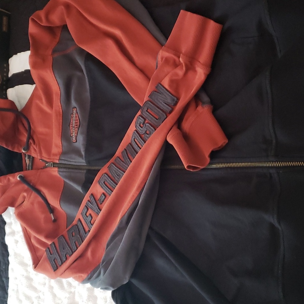 Mens harley-davidson 2xl zippered hoodie